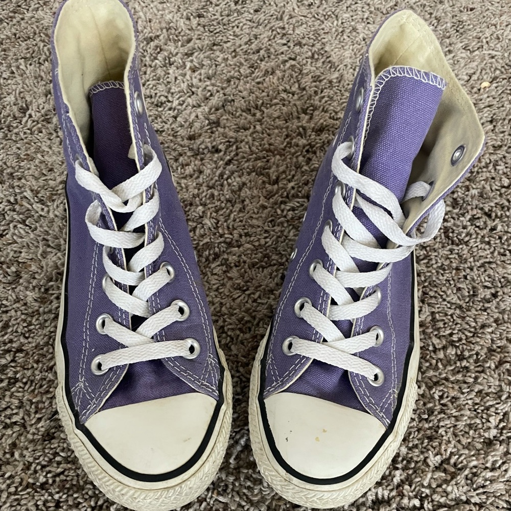 Converse purple hi top